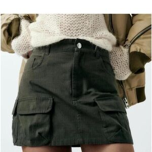 Zara Olive Mini Skirt